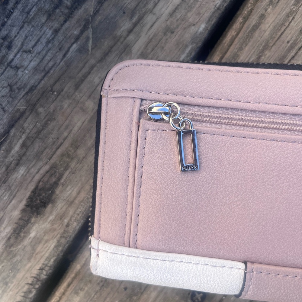 Guess Color Block Noelle Zip Around Wallet Clutch - image 3